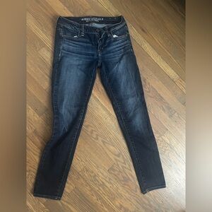 American Eagle Outfitters Dark Wash Skinny Jeans - Navy